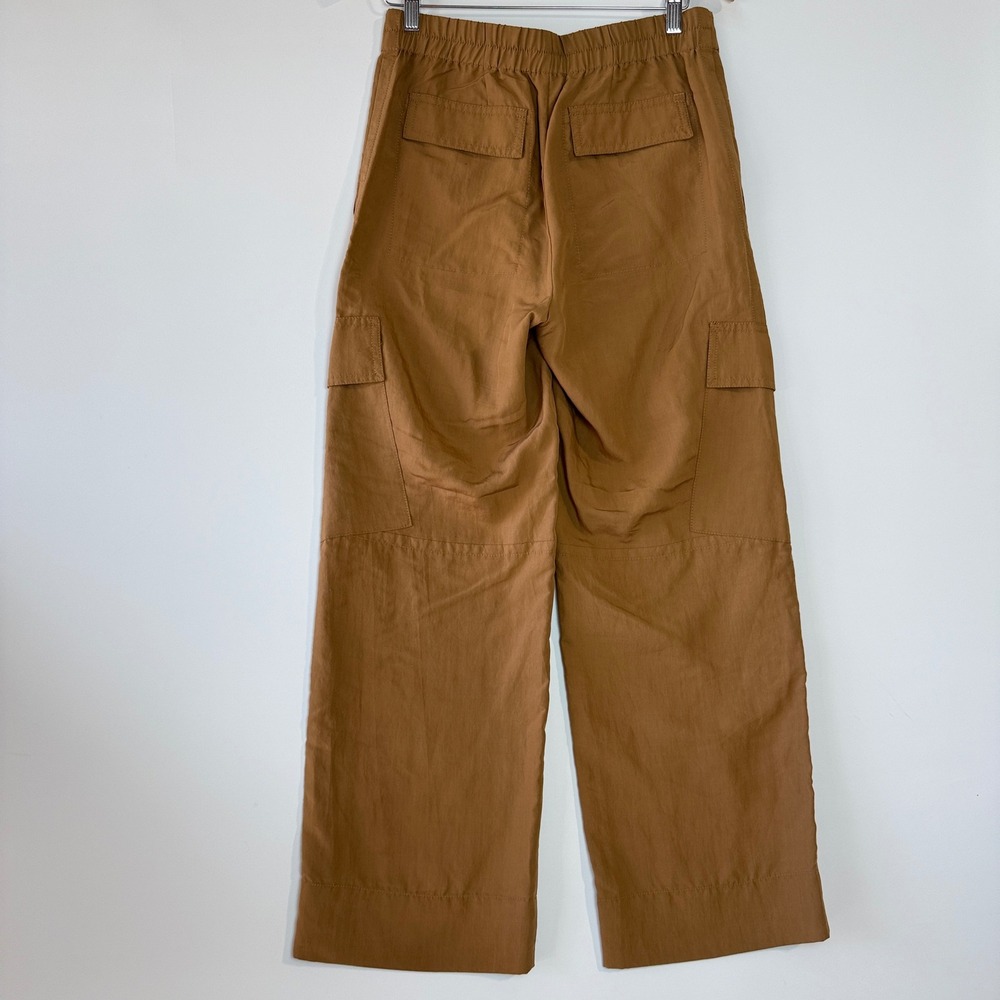 Vince Fluid Cargo Trouser Women 4 Nile Brown Wide Leg Mid Rise V967422108 - Picture 5 of 16